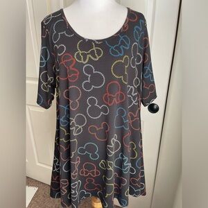 LulaRoe Disney Mickey & Minnie Dress Large